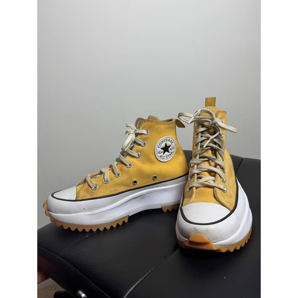 Converse Run Star Hike Hi Mustard Yellow Platform High Top US 7.5